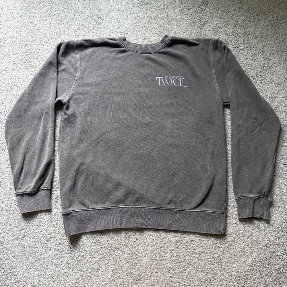 Official TWICE 4th World Tour Gray Crewneck Merch, Size M